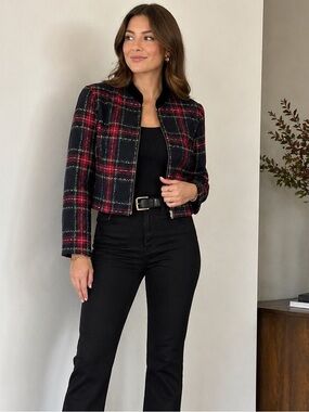 Jessica Howard Plaid Jacket – Petite 14 | Velvet Collar